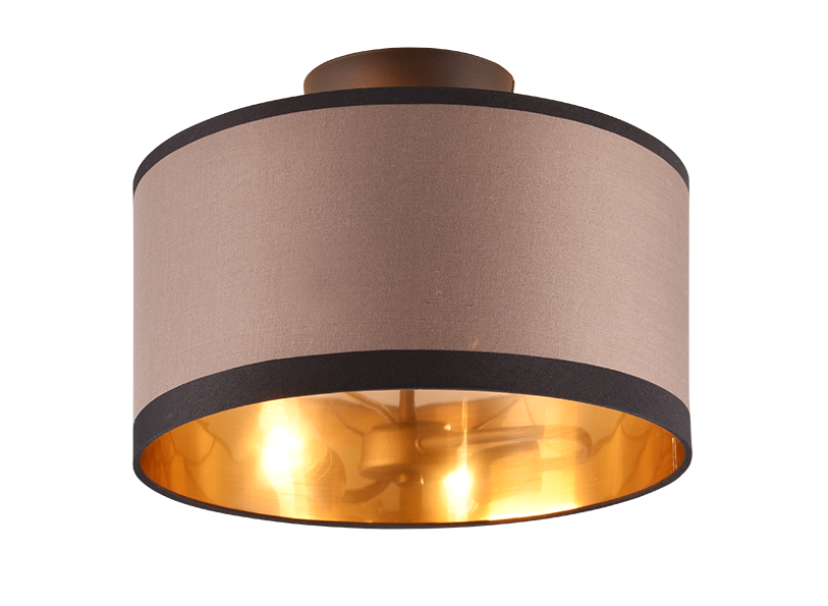 Plafoniera Trio Lighting Davos 2xE14 max 28W nero taupe - R61552041 01