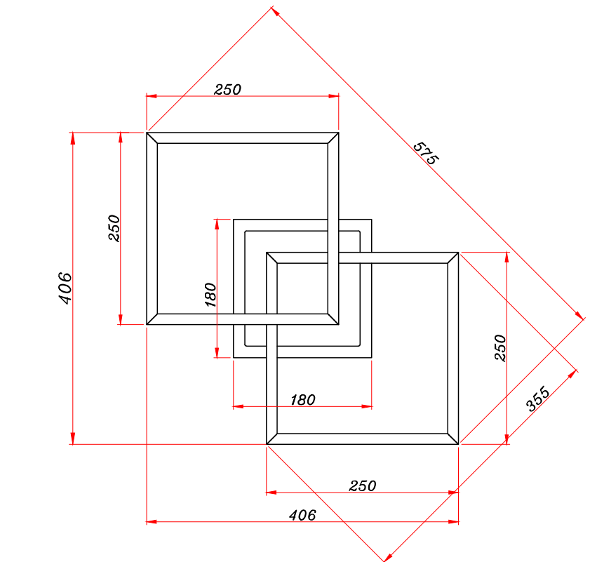 Plafoniera led quadrata Trio Lighting Giro 25W 2700-6000K legno - R62793635 05