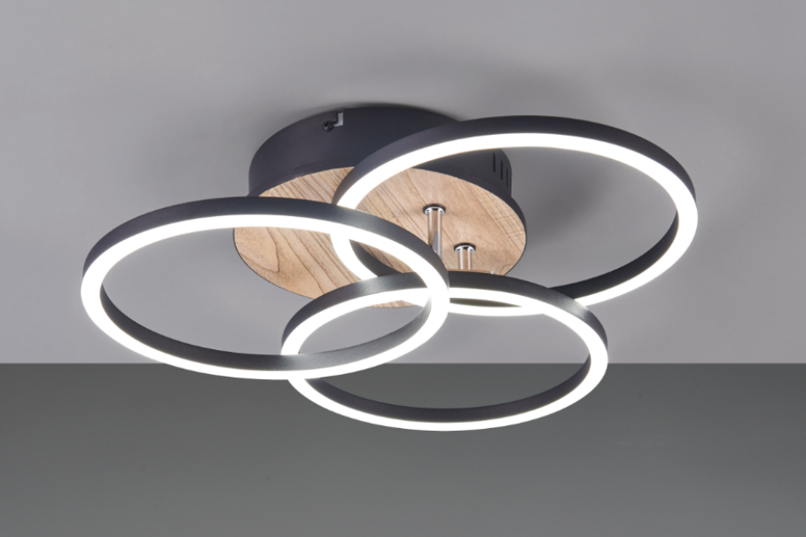 Plafoniera led rotonda Trio Lighting Circle 27W 2700-6000K legno - R62823135 05