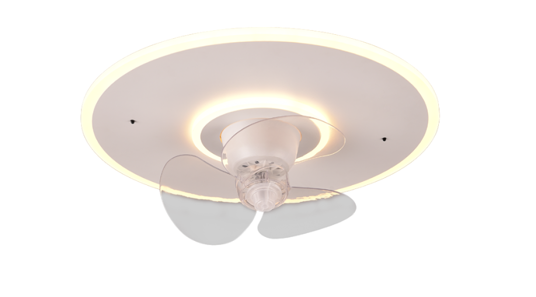 Plafoniera led con ventilatore Trio Lighting Nybro 30W 2700-6500K bianco opaco - R64133131 01