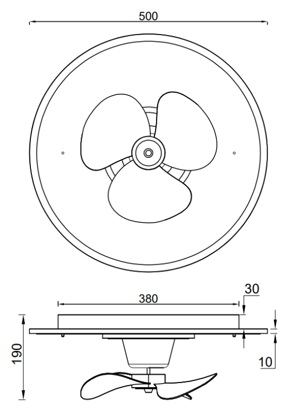 Plafoniera led con ventilatore Trio Lighting Nybro 30W 2700-6500K bianco opaco - R64133131 06