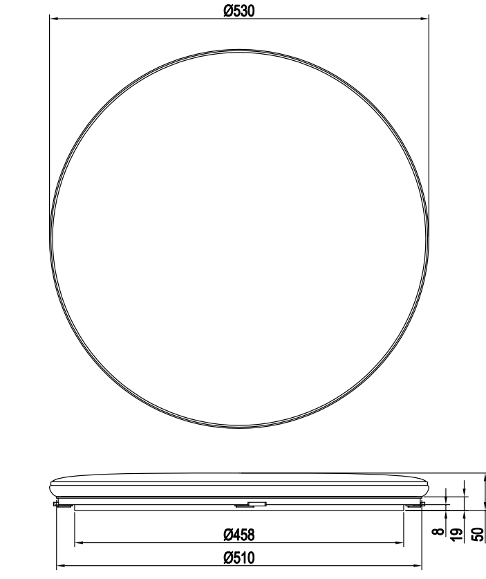 Plafoniera led rotonda Trio Lighting Blanca 46W 3000K bianco - R64141101 05