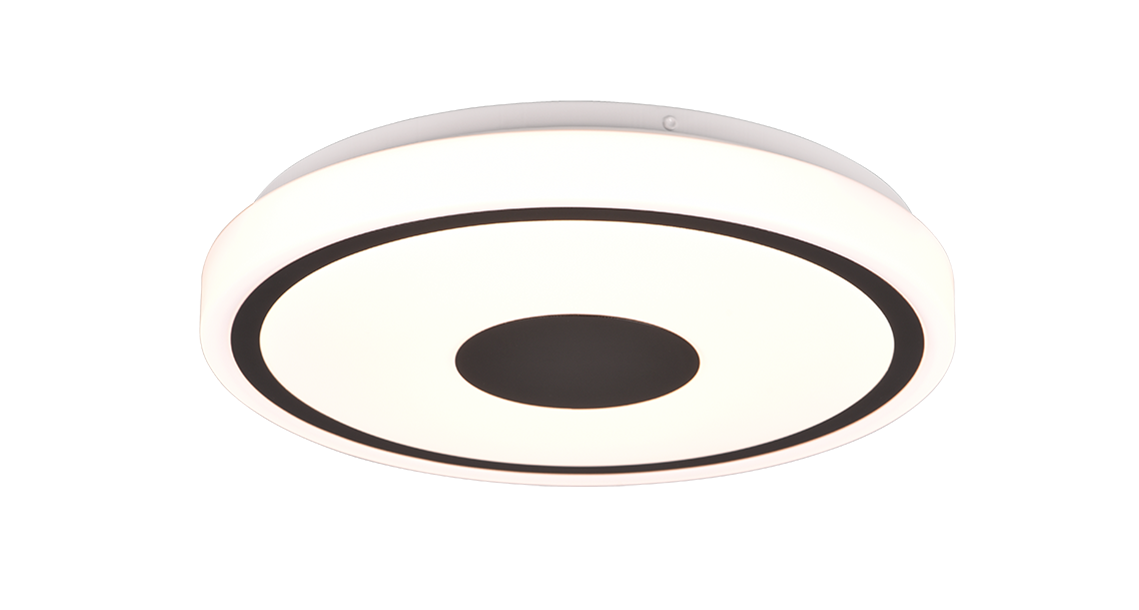 Plafoniera led Trio Lighting Bunda 16W 3000K nero opaco - R64361132 01