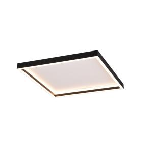 Plafoniera led quadrata  serie rotonda 20w 3000k nero opaco - r64502932