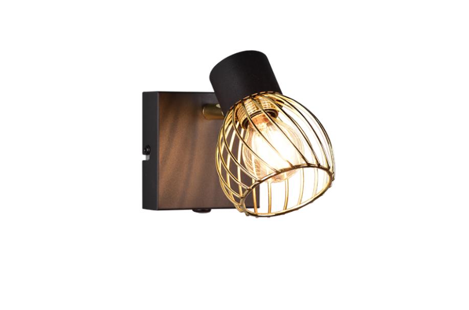 Faretto Trio Lighting Ardon 1x E14 max 10W oro nero - R81381080 01