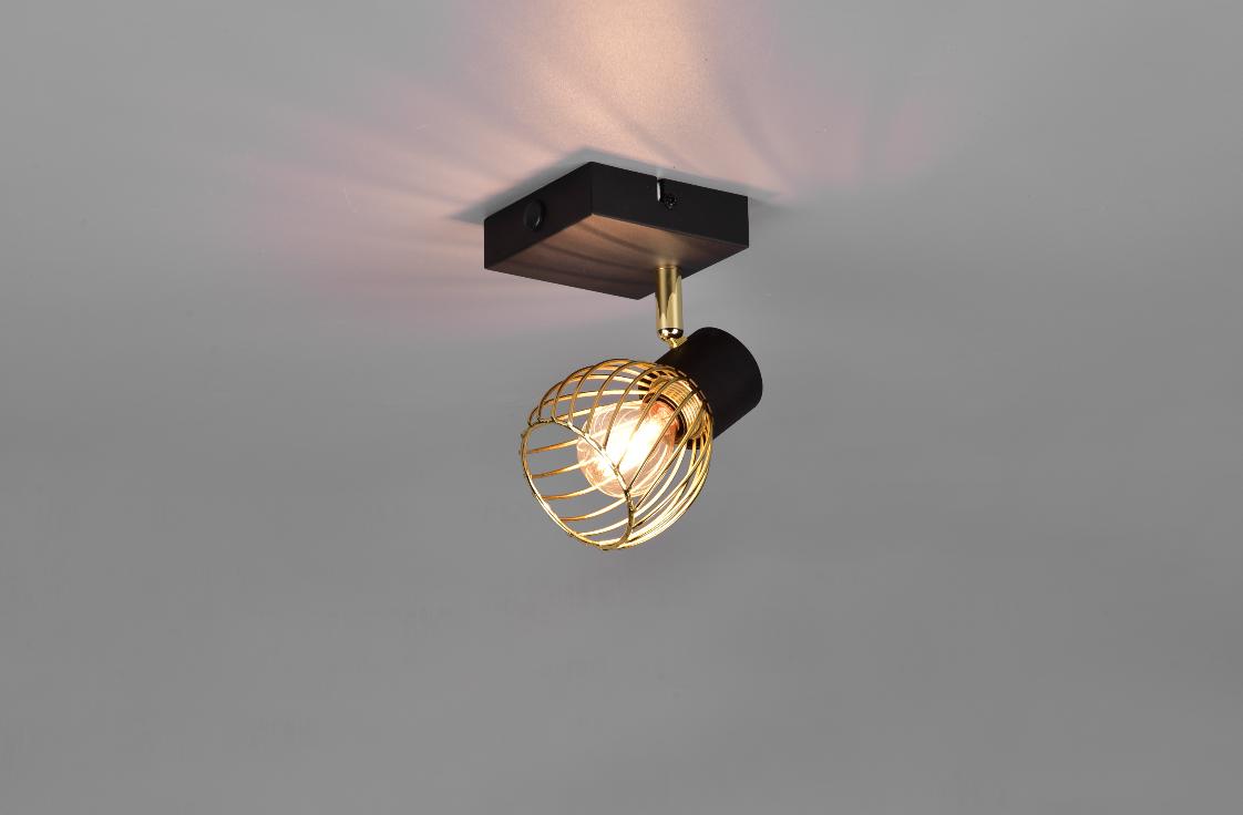 Faretto Trio Lighting Ardon 1x E14 max 10W oro nero - R81381080 03