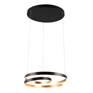 Sospensione led  marnie 68w 3000k oro nero - 344110180