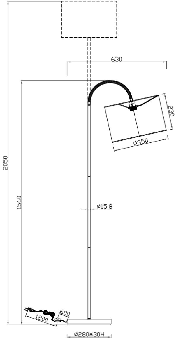 Lampada a piantana Trio Lighting Julieta 1xE27 max 60W nero beige - 419090144 04