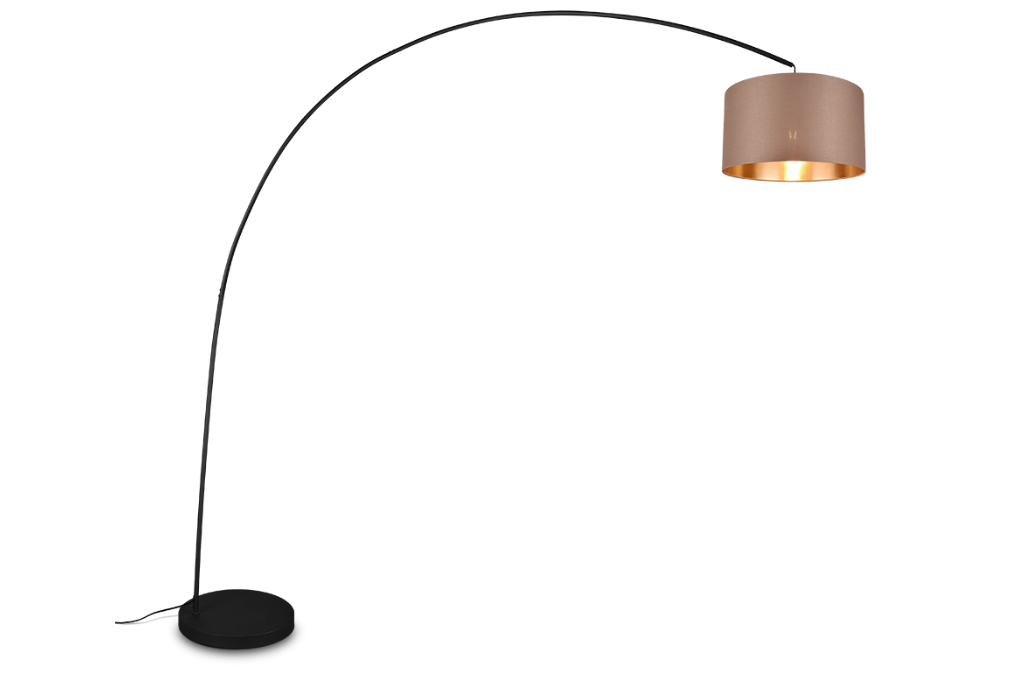 Lampada a piantana Trio Lighting Mansur 1xE27 max 10W nero taupe - 419200141 01