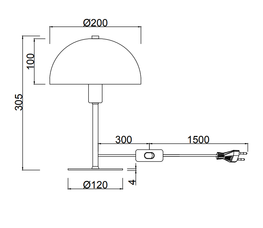 Lampada da tavolo Trio Lighting Nola 1xE14 max 28W bianco opaco - 506200131 05