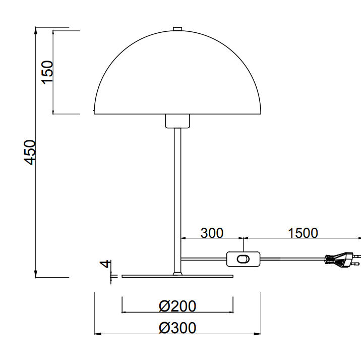 Lampada da tavolo Trio Lighting Nola 1xE27 max 40W bianco opaco - 506290131 06