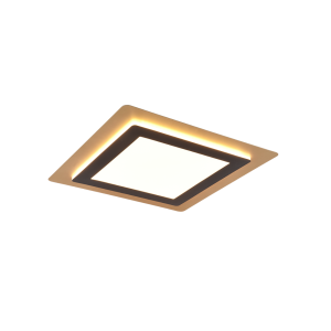 Plafoniera led quadrata  morgan 46w 2700-6500k oro nero - 641510280