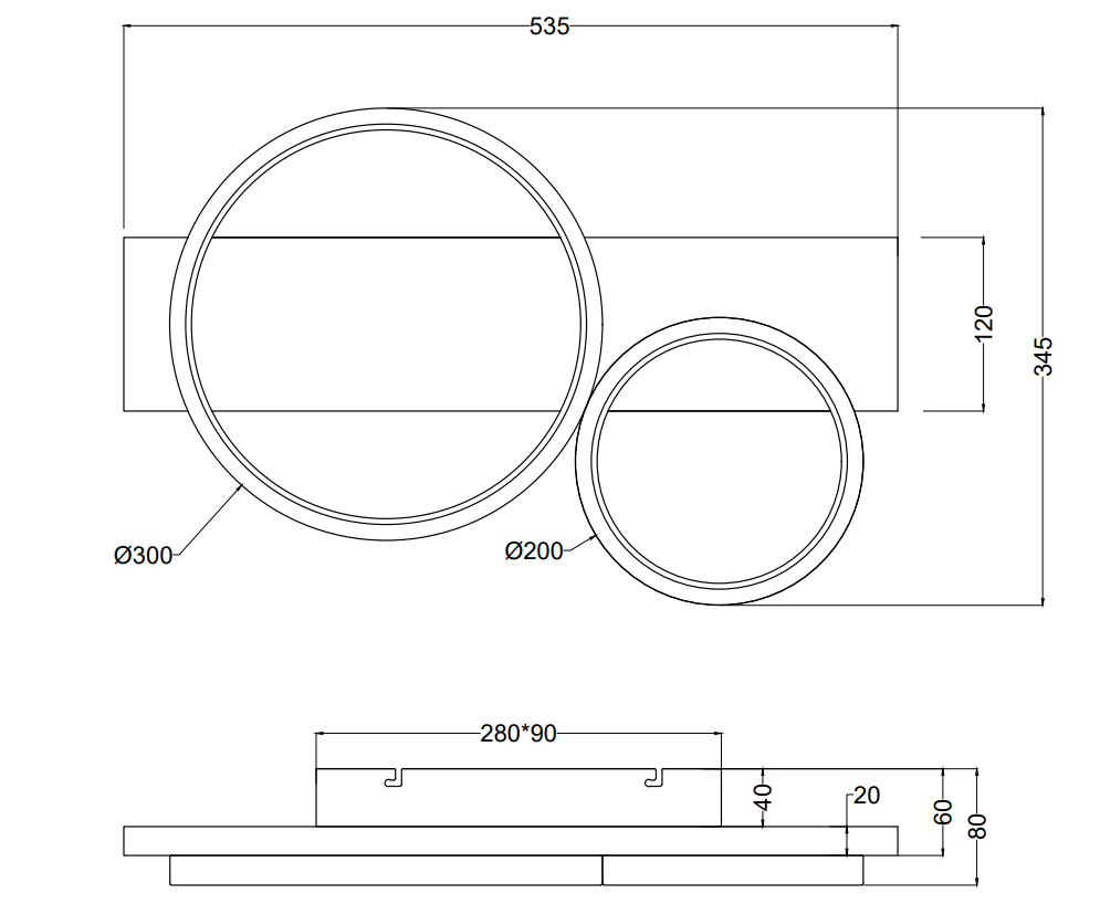 Plafoniera led Trio Lighting Medera 26W 3000K titanio - 643810287 05