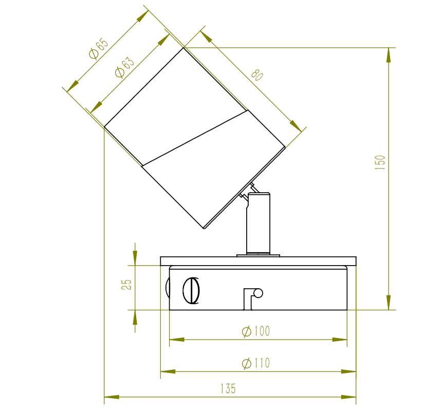 Faretto Trio Lighting Aruni 1xGU10 max 10W bianco legno - 801170131 03