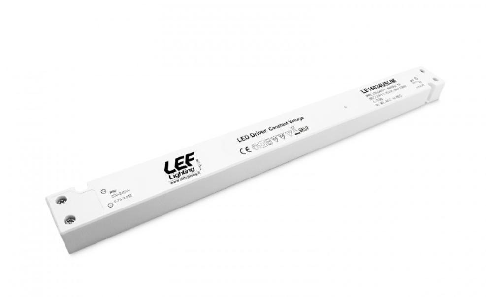 Alimentatore led Lef Ultraslim tensione costante 150W 24Vdc on/off -  LE15024USLIM 01