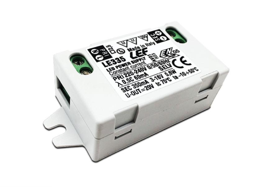 Alimentatore led Lef corrente costante 5,6W 16Vdc on/off - LE335 01