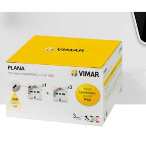 Kit  plana 3 prese 14210 + 1 presa 14210.usb  -  0k14210