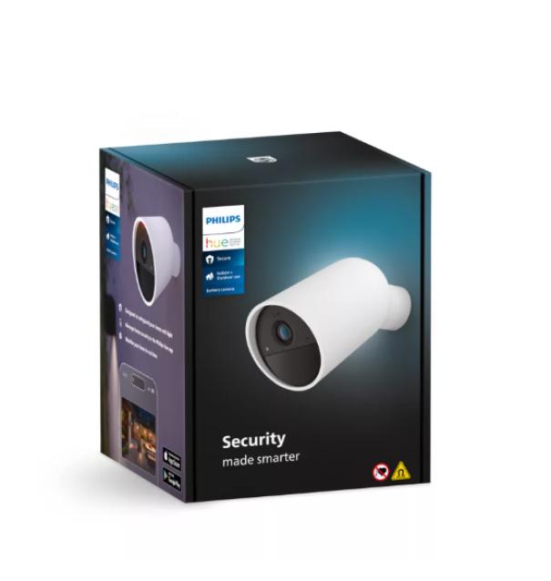 Telecamera a batteria Philips Hue Secure da parete IP65 1080p bianco - 49293600 05