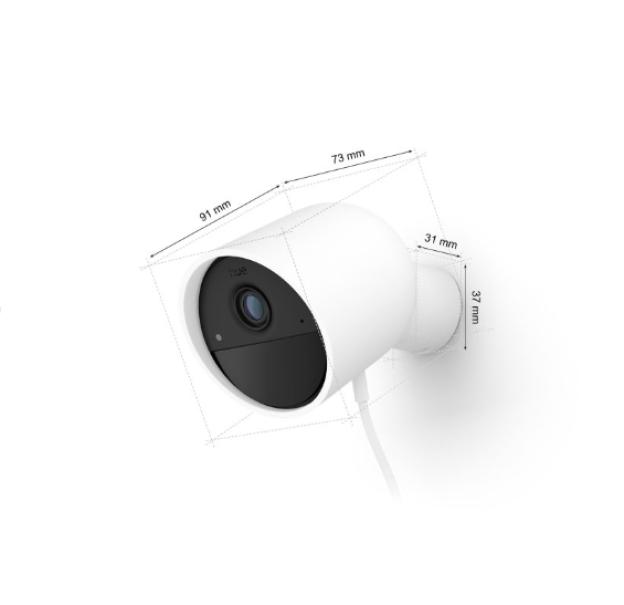 Telecamera con filo Philips hue da parete IP65 1080p bianco - 49285100 03