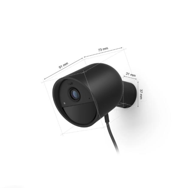 Telecamera con filo Philips Hue da parete IP65 1080p nero - 49267700 03