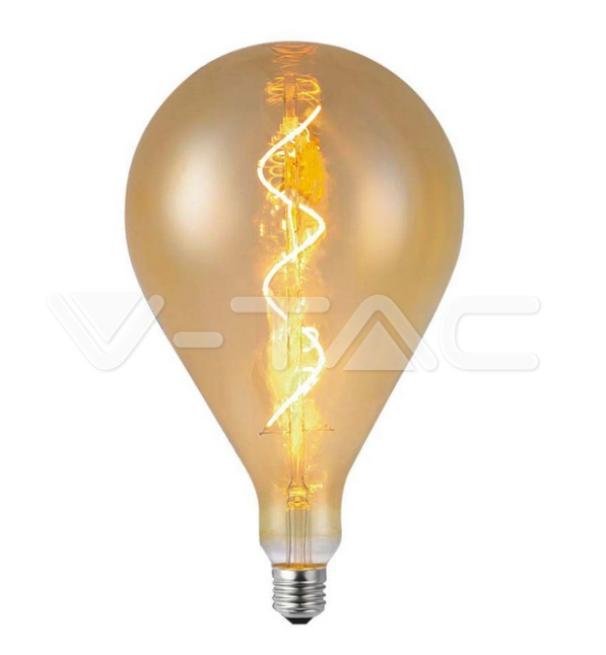 Lampadina led A160 V-tac 4W E27 2700K vetro ambrato VT-2267  -  23166 01