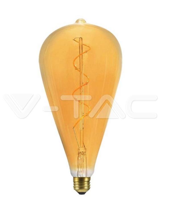 Lampadina led ST120 V-tac 4W E27 2700K vetro ambrato VT-2273  -  23172 01