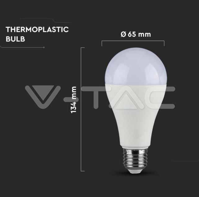 Lampadina led A65 V-tac 15W E27 4000K VT-2015  -  214454 04