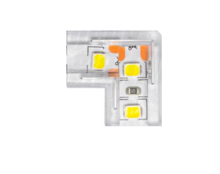 Connettore ad angolo Alpha Elettronica Fly per strisce smd/cob 2pz - 30-10082L 02