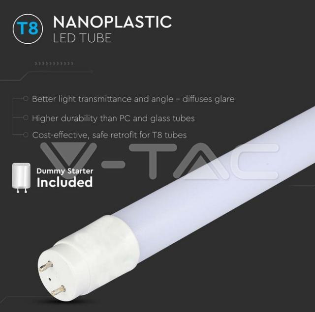 Tubo led T8 V-tac 150cm 20W G13 3000K VT-1577 - 216265 02