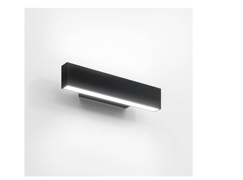 Lampada da parete led Artemide A.24 Wall 30cm 2700K 15W nero - BK01004 01