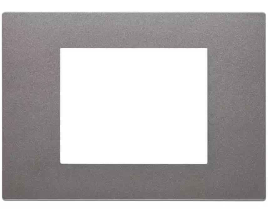 Placca Vimar Linea 3 moduli Metal - 30653.22 01