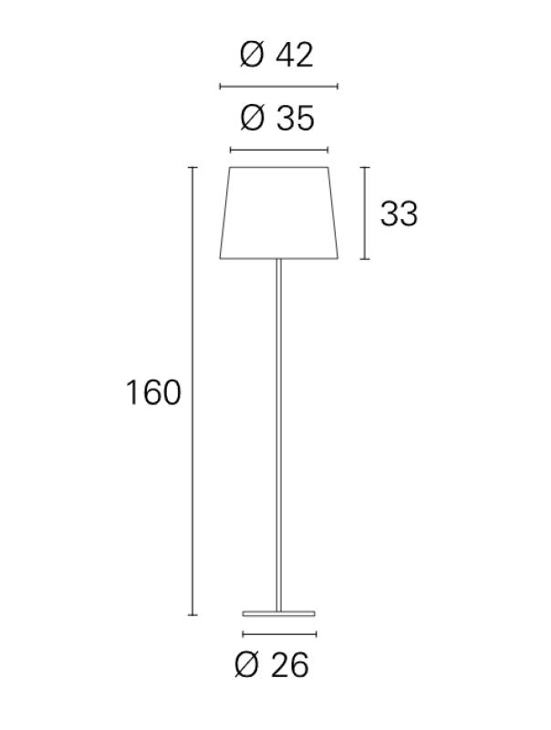 Lampada a piantana Pan International Soft Floor max 20W 1xE27 cromo - TER00027 02