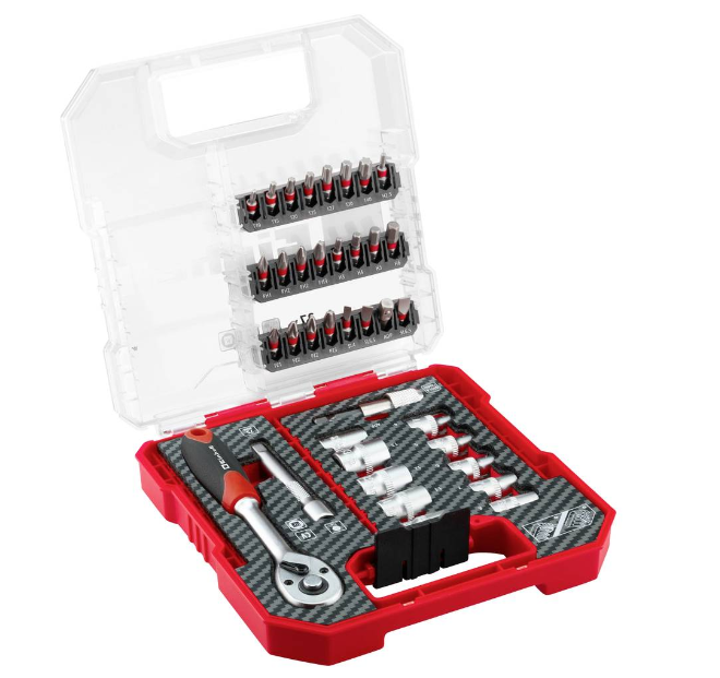 Set con inserti e cricchetto Einhell 37pz - 49109022 01