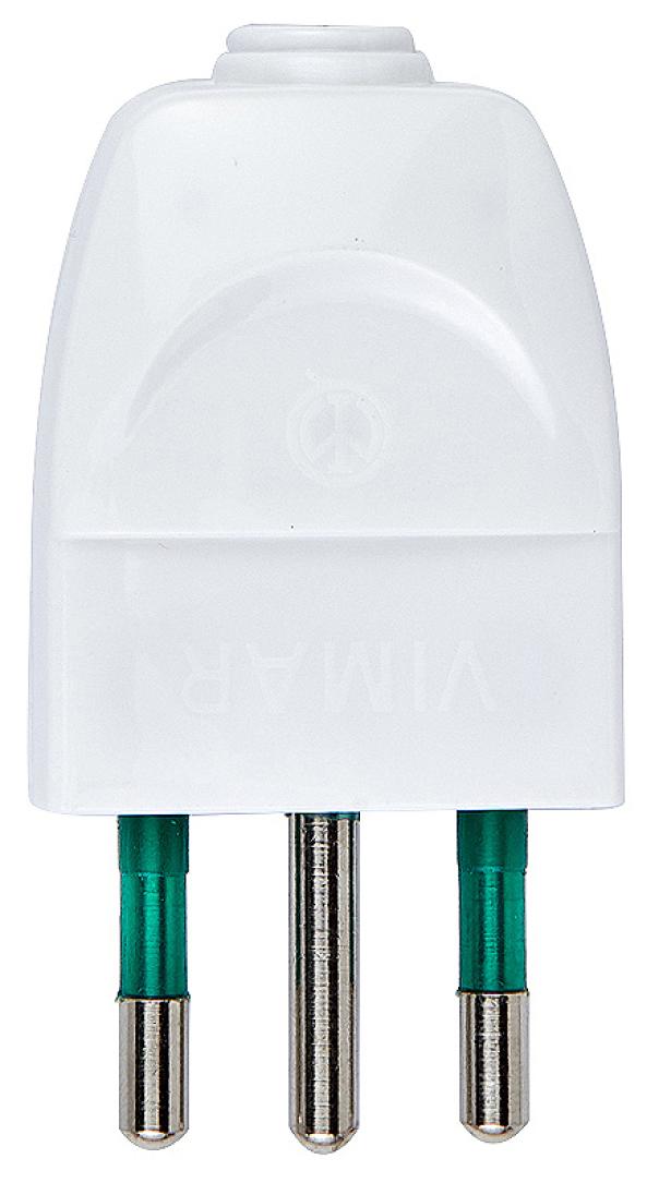 Spina Vimar 2P+T 10A bianco - 00230.B 01