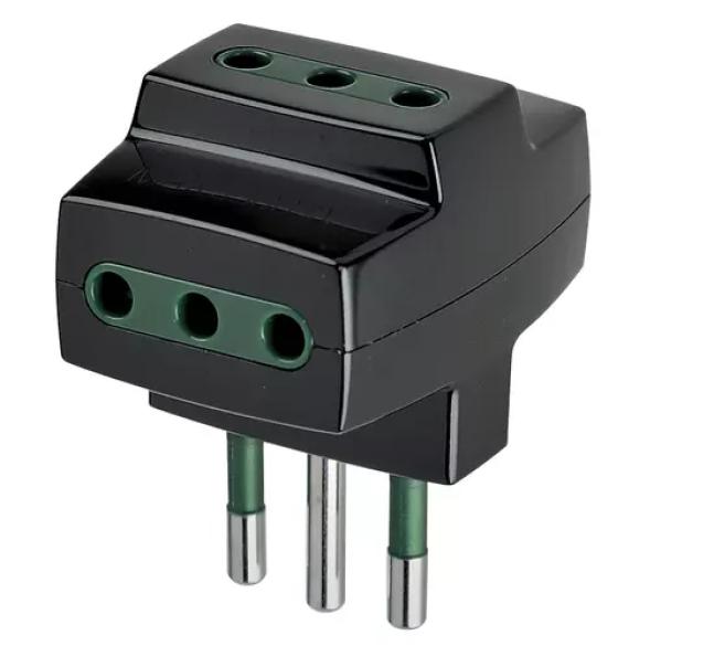 Adattatore multiplo Vimar S11+3P11 nero -  00320 01