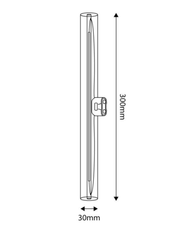 Lampadina a tubo led Creative-cables 6W S14d 2700K dimmerabile -  BB-S01 02