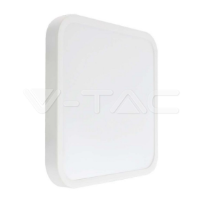 Plafoniera led  quadrata 18w 4000k ip44 bianco vt-8618  - 76251