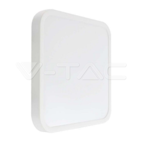 Plafoniera led  quadrata 18w 3000k ip44 bianco vt-8618  -  76241