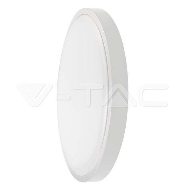 Plafoniera led V-tac rotonda 18W 3000K IP44  bianco VT-8618  - 76161 01