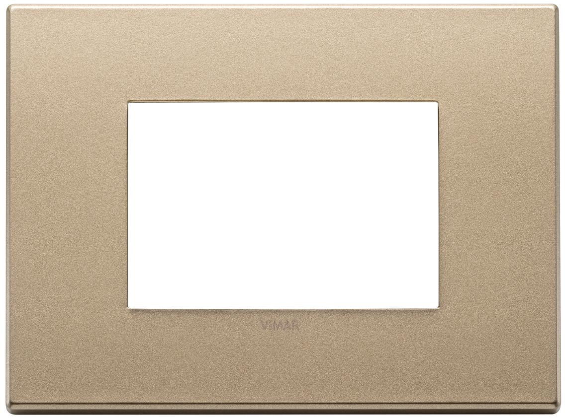 Placca Vimar Eikon 3 moduli oro satinato - 22653.88 01