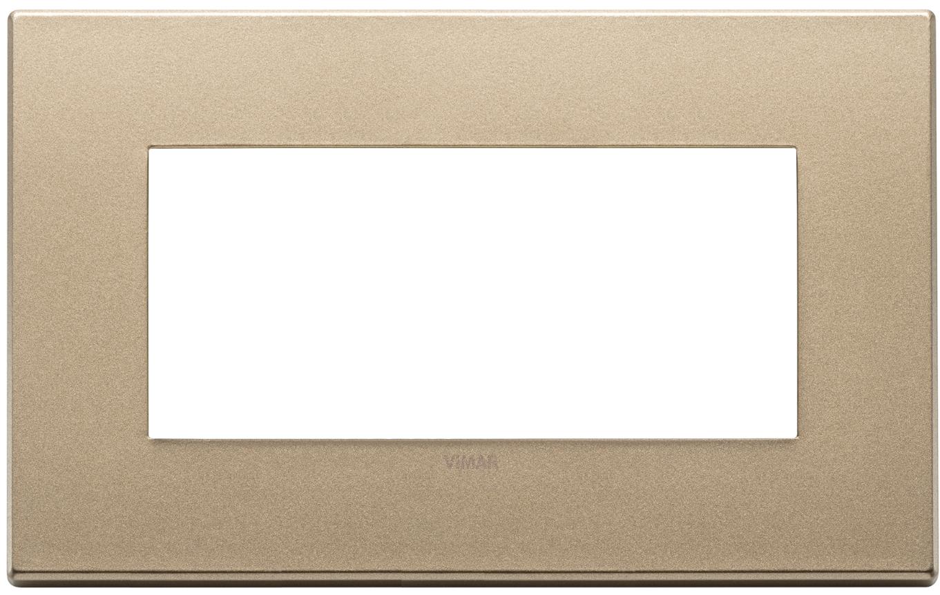 Placca Vimar Eikon 4 moduli oro satinato - 22654.88 01