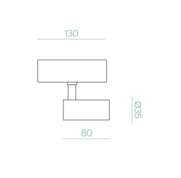 Proiettore led Logica Klik Klak Mini 6W 3000K 24V sistema magnetico bianco - 41734 02