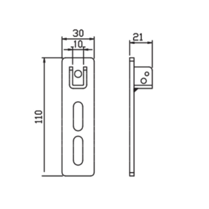 Supporto regolabile  doppia asola sella q10 - 001ym0110