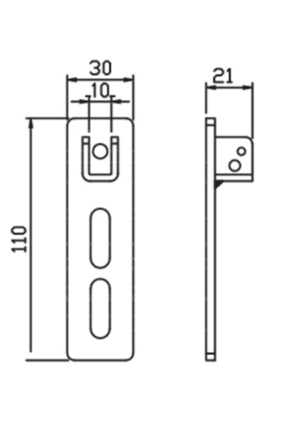 Supporto regolabile Came doppia asola sella Q10 - 001YM0110 01