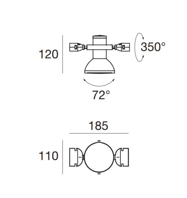 Lampada da binario Decorative Halley-C15_J2 1xE27 max 77W cromo - TR4202-3 02