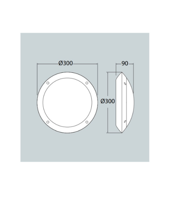 Plafoniera DKL ITALIA Lucia E27 IP66 diametro 30cm bianco -  DKL1R3E27W 02