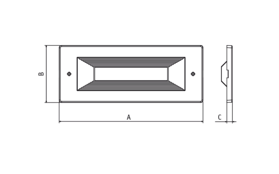 Maschera di rivestimento Goccia Illuminazione Quantum per 5440 acciaio inox - 5475IN 02