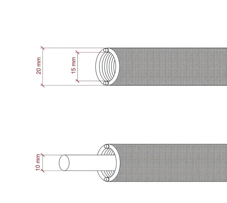 Tubo modellabile Creative-Cables rivestito in tessuto diametro 20mm juta - NG20RN06 05