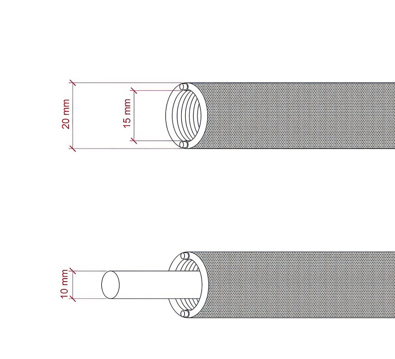 Tubo modellabile Creative-Cables rivestito in tessuto diametro 20mm cipria - NG20RM27 02