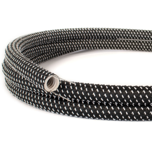 Tubo modellabile creative-cables rivestito in tessuto diametro 20mm nero bianco - ng20rt41